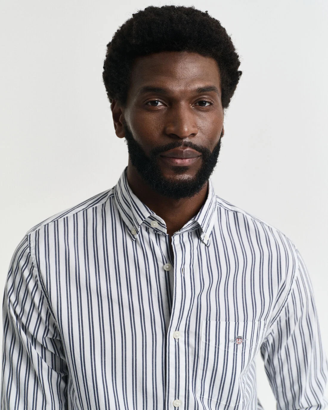 Camicia classica in popeline a righe regular fit