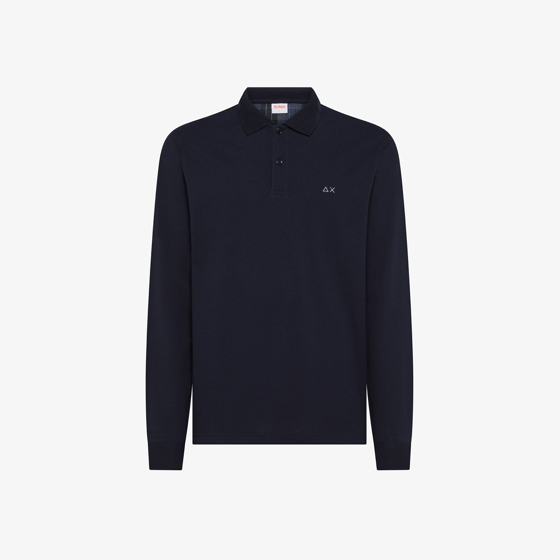 Polo in cotone con patch A45108