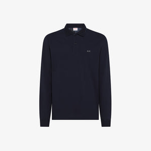 Polo in cotone con patch A45108