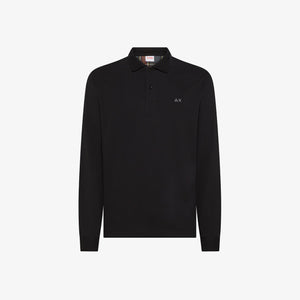 Polo in cotone con patch A45108