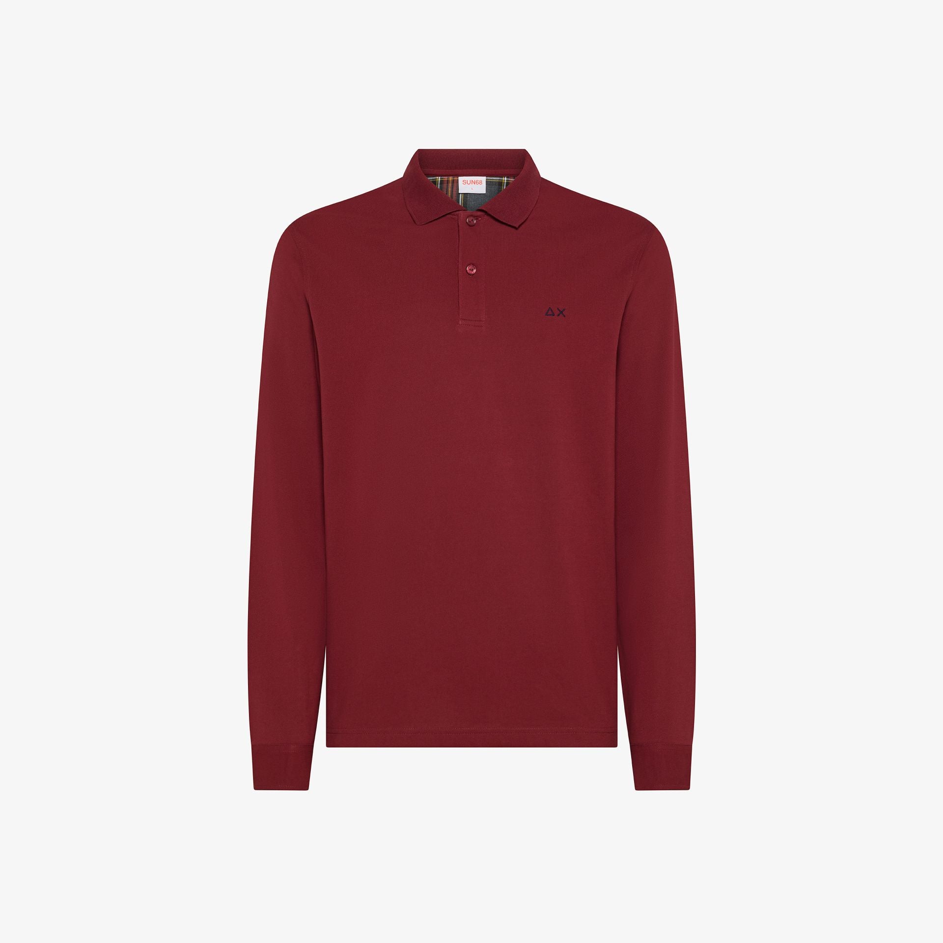Polo in cotone con patch A45108