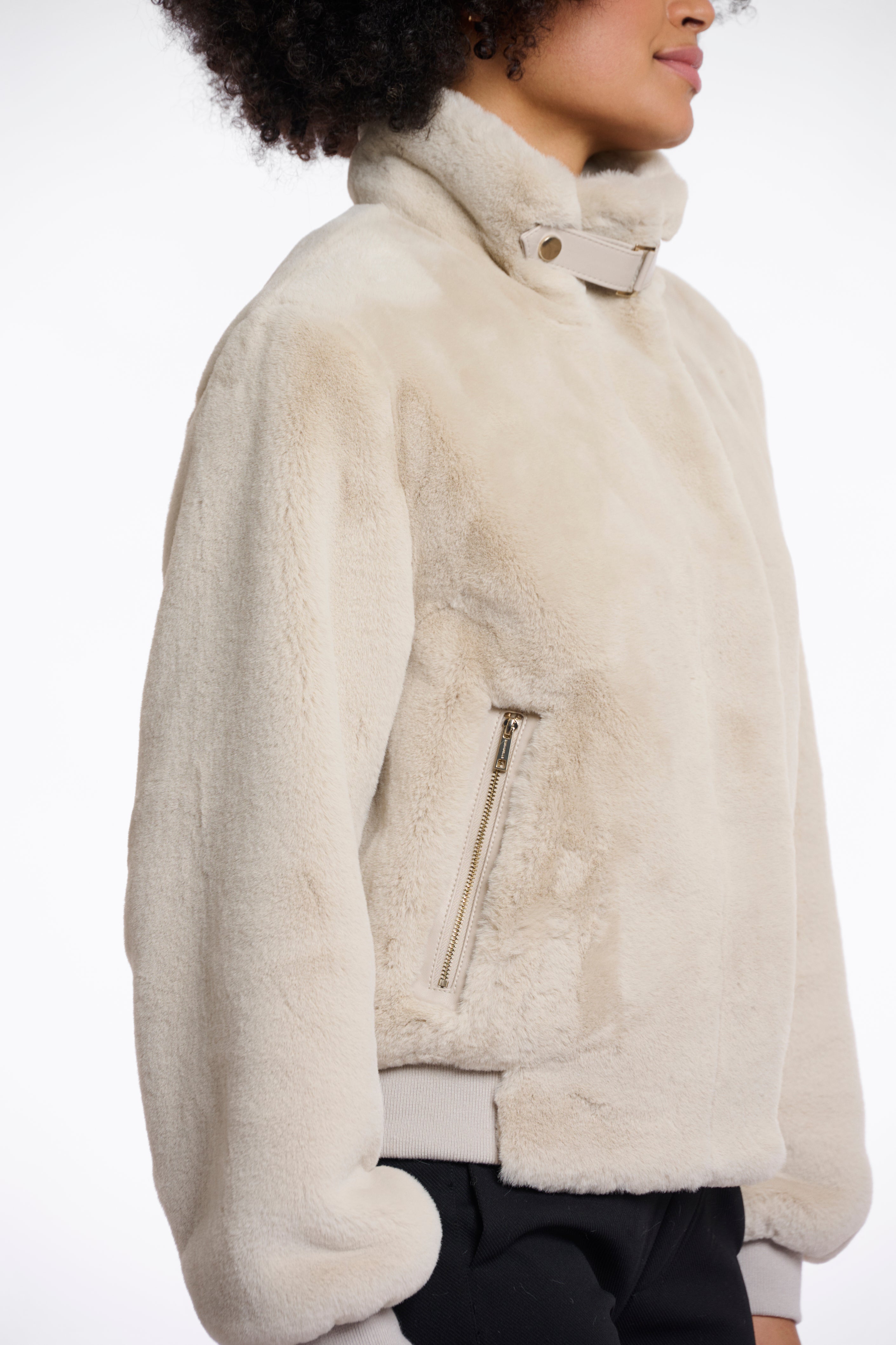 Giubbino Bomber Ecopelliccia AMBRA