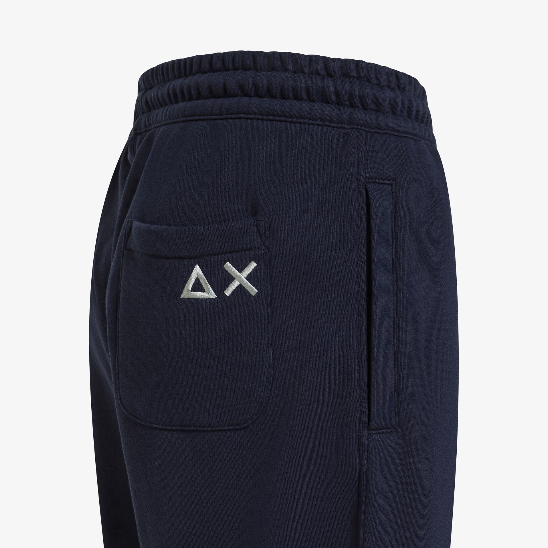 Pantaloni in felpa di misto cotone navy blue F45140