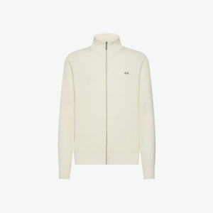 Maglia in lana e cashmere a coste con zip K45135
