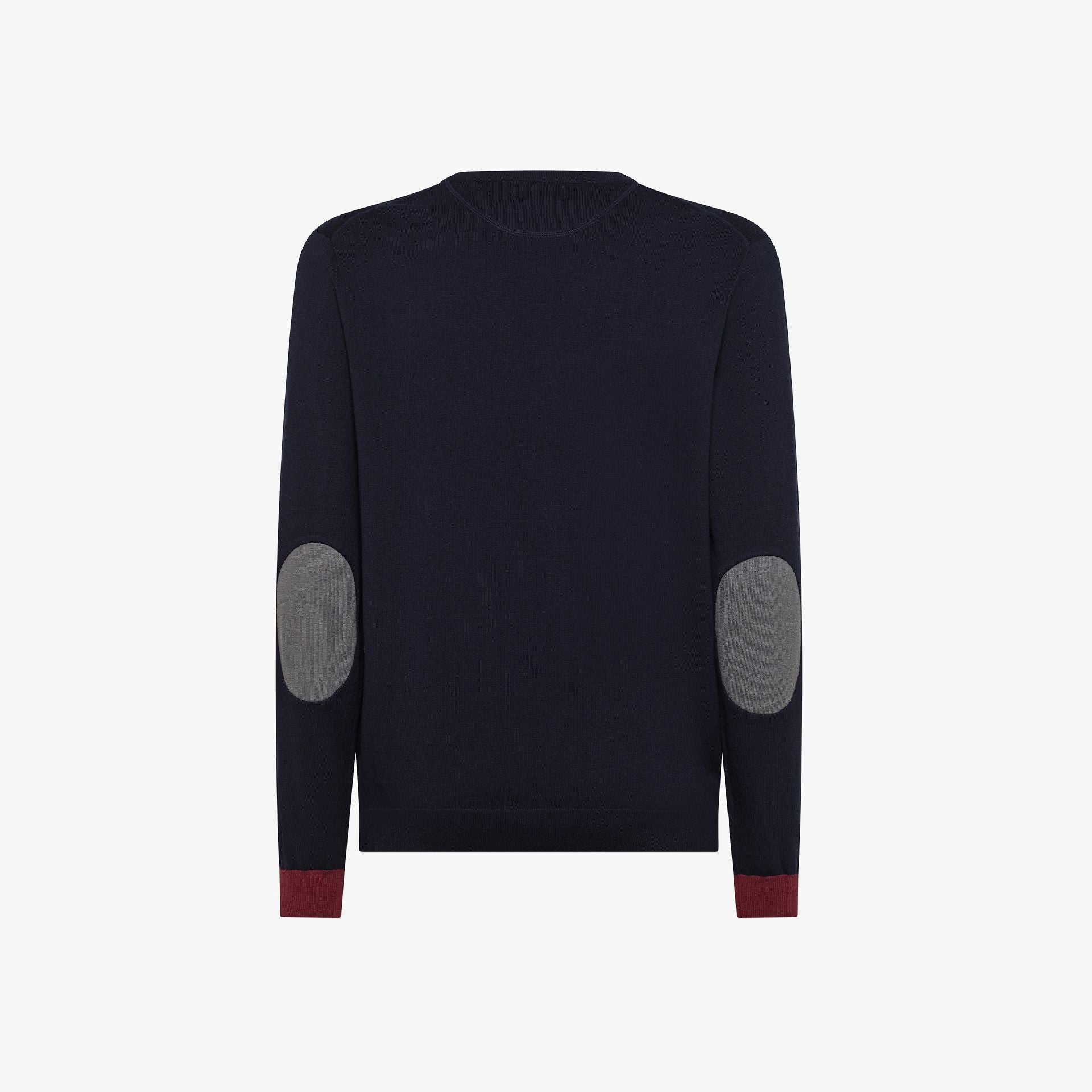 Maglia in lana e cotone con patch  K45143