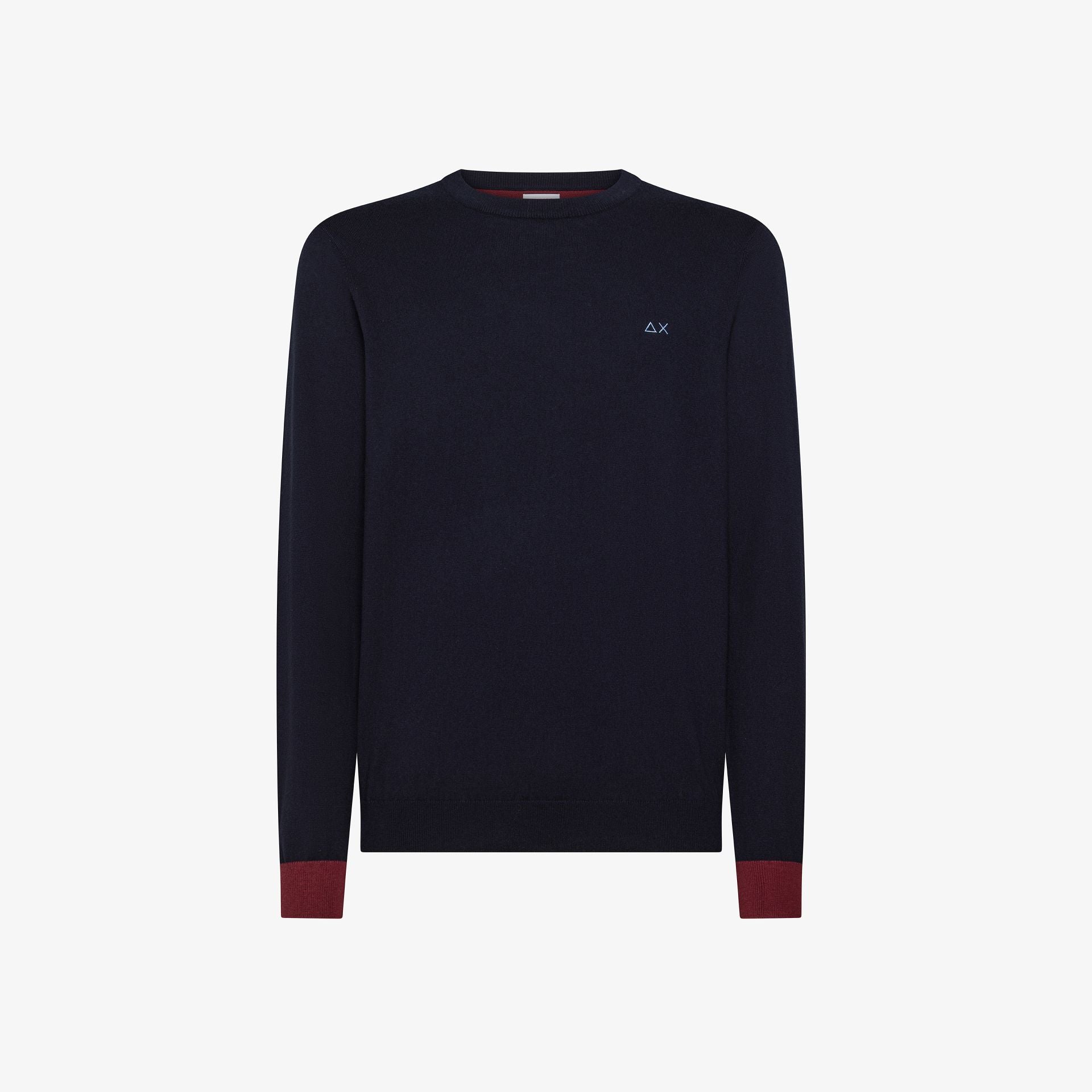 Maglia in lana e cotone con patch  K45143