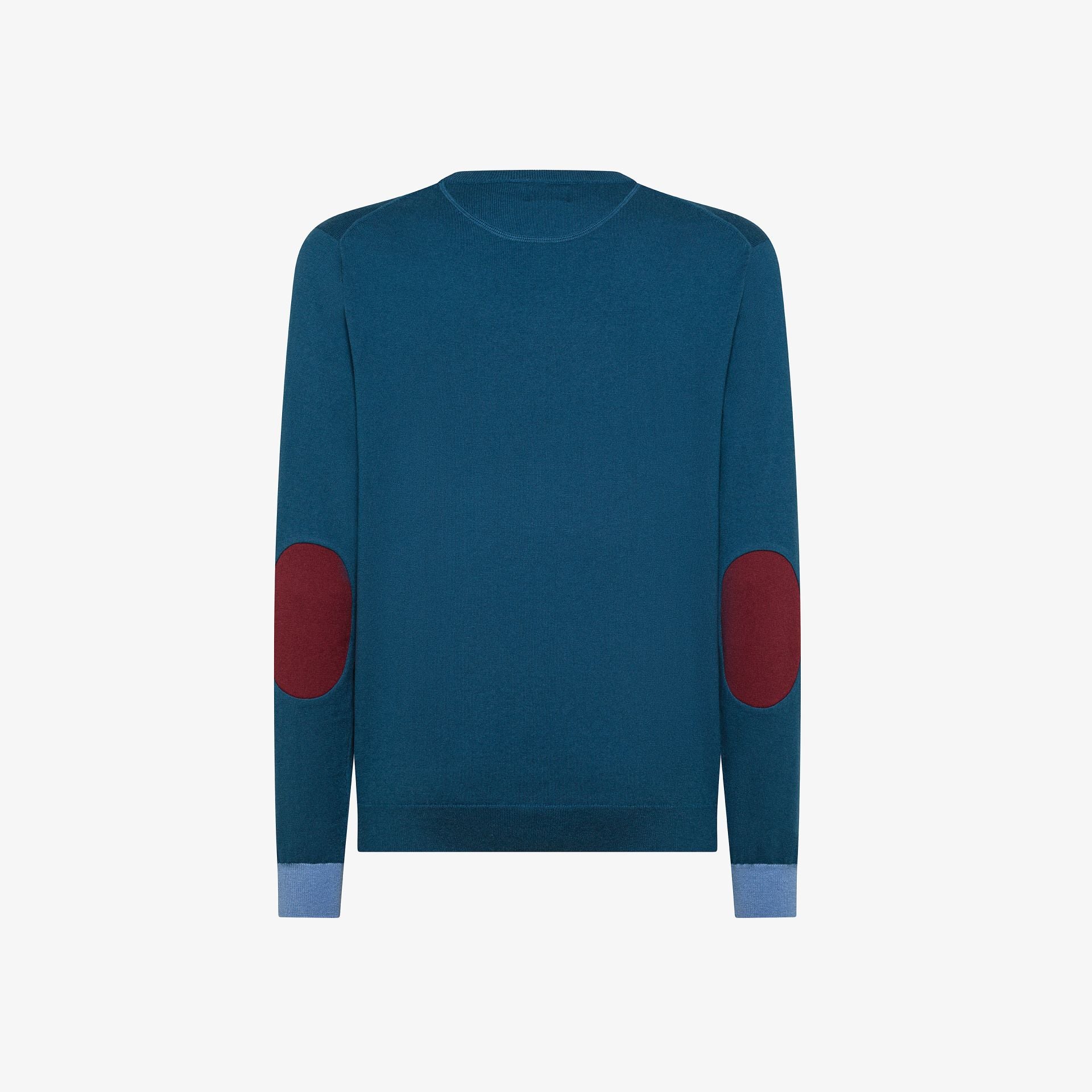Maglia in lana e cotone con patch  K45143