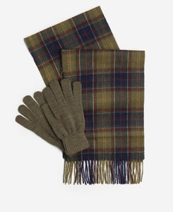 Set regalo sciarpa e guanti Tartan