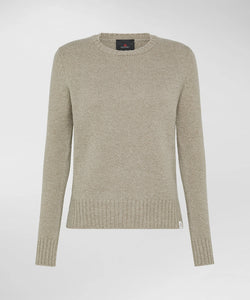 CECILY WS MO  Pullover Mouline’ Misto Cachemire Taupe - Mouline