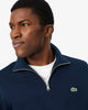 Felpa interlock a collo alto con zip