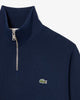 Felpa interlock a collo alto con zip