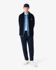 Pantaloni della tuta tapered fit in tessuto felpato