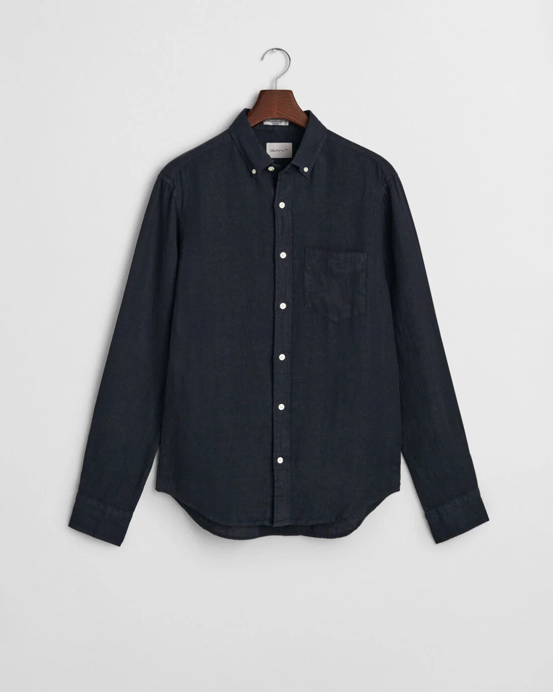 Camicia di lino tinto in capo regular fit