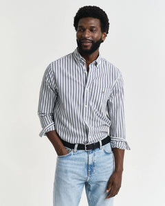 Camicia classica in popeline a righe regular fit