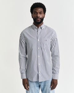 Camicia classica in popeline a righe regular fit