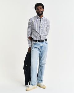 Camicia classica in popeline a righe regular fit