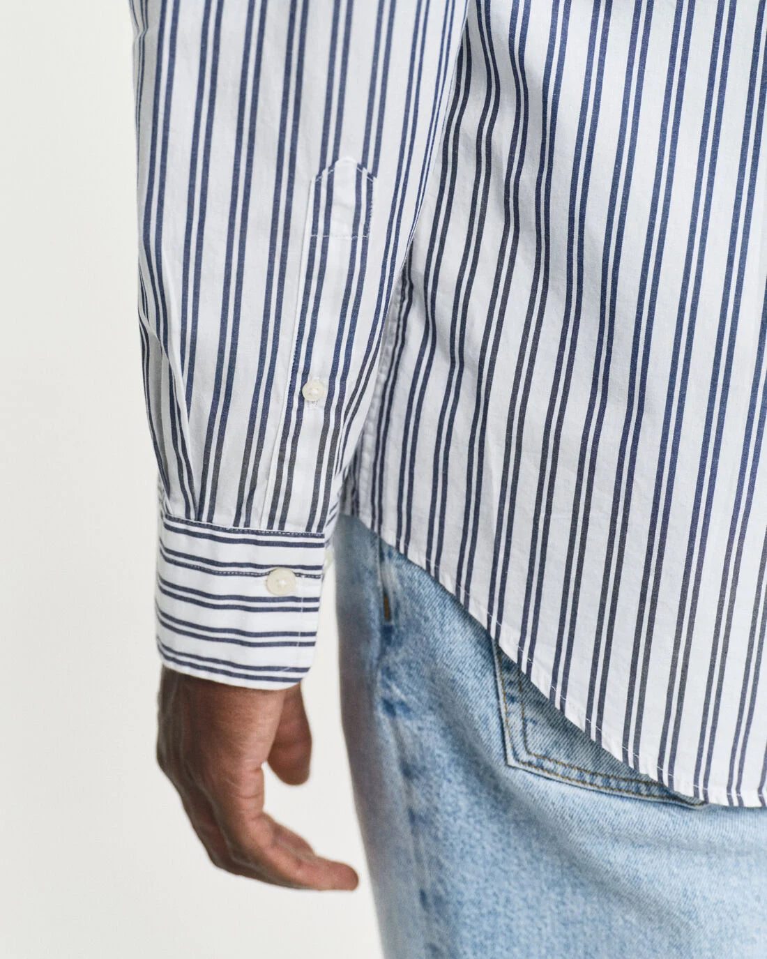 Camicia classica in popeline a righe regular fit