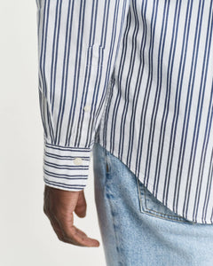 Camicia classica in popeline a righe regular fit